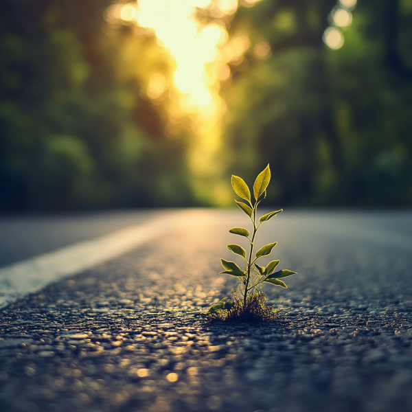 ingadiz a photograph of a plant growing out of asphalt road. Wa 4a2ae0c6 b52f 41fa 80c5 abff99e68b67